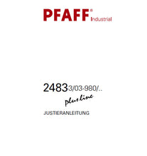 Load image into Gallery viewer, PFAFF 2483-3/03-980 PLUSLINE JUSTIERANLEITUNG DEUTSCH SEWING MACHINE