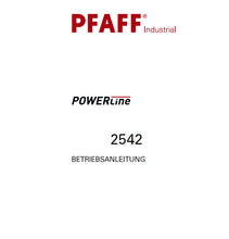 Load image into Gallery viewer, PFAFF 2542 POWERLINE BETRIEBSANLEITUNG DEUTSCH SEWING MACHINE