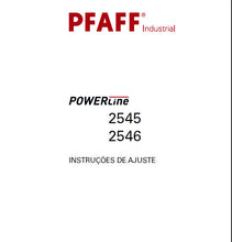 Load image into Gallery viewer, PFAFF 2545 2546 POWERLINE INSTRUCOES DE AJUSTE PORTUGUES SEWING MACHINE