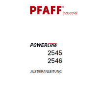 Load image into Gallery viewer, PFAFF 2545 2546 POWERLINE JUSTIERANLEITUNG DEUTSCH SEWING MACHINE