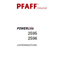 Load image into Gallery viewer, PFAFF 2595 2596 POWERLINE JUSTIERANLEITUNG DEUTSCH SEWING MACHINE