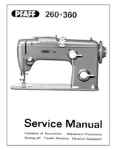 Load image into Gallery viewer, PFAFF 260 360 SERVICE MANUAL ENGLISH SEWING MACHINE