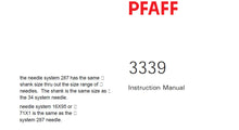 Load image into Gallery viewer, PFAFF 3371-1 ADJUSTMENT MANUAL 05-07 BOOK IN ENGLISH SEWING MACHINE