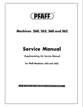 Load image into Gallery viewer, PFAFF 260 262 360 362 SERVICE MANUAL ENGLISH SEWING MACHINE