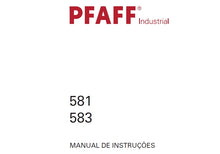 Load image into Gallery viewer, PFAFF 581 583 MANUAL DE INSTRUCOES PORTUGUES MAQUINA DA COSTURA