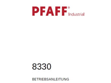 Load image into Gallery viewer, PFAFF 8330 BETRIEBSANLEITUNG DEUTSCH NAHMASCHINE