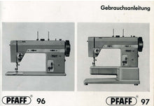 Load image into Gallery viewer, PFAFF 96 97 GEBRAUCHSANLEITUNG DEUTSCH NAHMASCHINE
