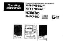Load image into Gallery viewer, PIONEER XR-P260F XR-P560F S-P260 S-P760 OPERATING INSTRUCTIONS ENGLISH STEREO FILE TYPE CD CASSETTE DECK RECEIVER SPEAKER SYSTEM