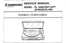 Load image into Gallery viewer, SAMSUNG PL350S SERVICE MANUAL IN ENGLISH STEREO TURNTABLE