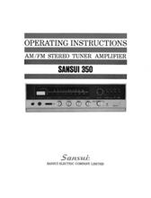 Load image into Gallery viewer, SANSUI 350 AM/FM STEREO TUNER AMPLIFIER OPERATING INSTRUCTIONS