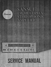 Load image into Gallery viewer, SANSUI 500 FM-MULTIPLEX STEREOPHONIC AMPLIFIER SERVICE MANUAL