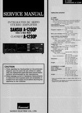 Load image into Gallery viewer, SANSUI A-1200P CLASSIQUE A-1230P SERVICE MANUAL ENGLISH INTEGRATED DC SERVO STEREO AMPLIFIER