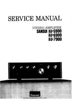Load image into Gallery viewer, SANSUI AU-5900 AU-6900 AU-7900 SERVICE MANUAL BOOK IN ENGLISH STEREO AMPLIFIER
