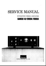 Load image into Gallery viewer, SANSUI AU-9900A AU-11000A SERVICE MANUAL IN ENGLISH INTEGRATED STEREO AMPLIFIER