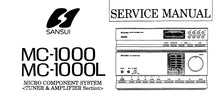 Load image into Gallery viewer, SANSUI MC-1000 MC-1000L SERVICE MANUAL ENGLISH MICRO COMPONENT SYSTEM TUNER AMPLIFIER