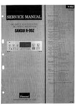 Load image into Gallery viewer, SANSUI R-99Z QUARTZ SYNTHESIZER DC SERVO RECEIVER SERVICE MANUAL