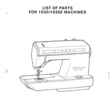 Load image into Gallery viewer, SINGER 1030 1036E LIST OF PARTS ENGLISH SEWING MACHINE
