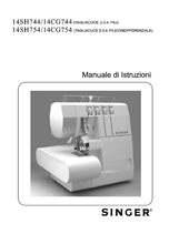 Load image into Gallery viewer, SINGER 14SH744 14CG744 14SH754 14CG754 MANUALE DI ISTRUZIONI ITALIANO SEWING MACHINE