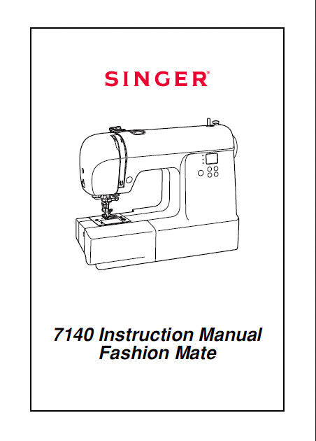 Singer 7140 Instruction Manual English Sewing Machine – The Manual Archive