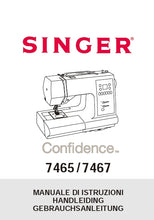 Load image into Gallery viewer, SINGER 7465 7467 CONFIDENCE GEBRAUCHSANLEITUNG/MANUALE DI ISTRUZIONI/HANDLEIDING DE ITAL NL NAHMASCHINE