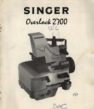 Load image into Gallery viewer, SINGER OVERLOCK WL2700 MANUAL DO USUARIO PT MAQUINA DE COSTURA