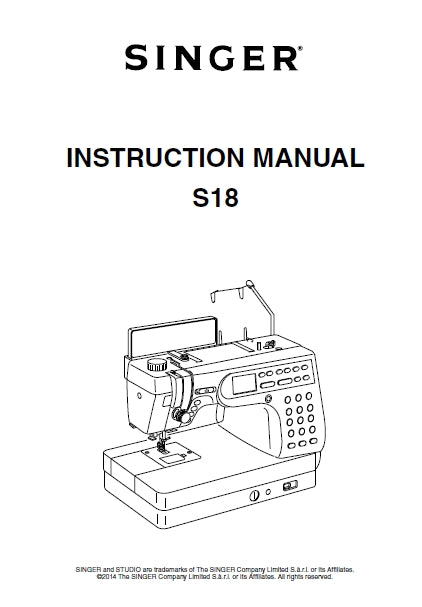 SINGER S18 INSTRUCTION MANUAL ENGLISH SEWING MACHINE – THE MANUAL ARCHIVE