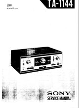 Load image into Gallery viewer, SONY TA-1144 SERVICE MANUAL BOOK ENGLISH INTEGRATED STEREO AMPLIFIER