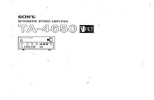 Load image into Gallery viewer, SONY TA-4650 OWNERS INSTRUCTION MANUAL BOOK ENGLISH FRANC DEUT INTEGRATED STEREO AMPLIFIER
