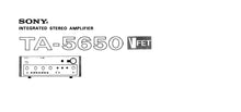 Load image into Gallery viewer, SONY TA-5650 OWNERS INSTRUCTION MANUAL BOOK ENGLISH INTEGRATED STEREO AMPLIFIER