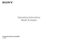 Load image into Gallery viewer, SONY TA-A1ES OPERATING INSTRUCTIONS BOOK ENGLISH ET FRANCAIS INTEGRATED STEREO AMPLIFIER