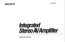 Load image into Gallery viewer, SONY TA-AV650 TA-AV650G OPERATING INSTRUCTIONS BOOK ENGLISH INTEGRATED STEREO AV AMPLIFIER