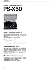 Load image into Gallery viewer, SONY PS-X50 OWNERS INSTRUCTION MANUAL MODE D'EMPLOI BEDIENUNGSANLEITUNG MANUAL DE INSTRUCCIONES ENG FRANC DEUT ESP STEREO TURNTABLE SYSTEM
