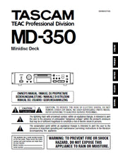 Load image into Gallery viewer, TASCAM MD-350 OWNER'S MANUAL MANUEL DU PROPRIETAIRE BEDIENUNGSANLEITUNG MANUALE DI STRUZIONI MANUAL DEL USUARIO GEBRUIKSAANWIJZING IN ENG FRANC DEUT ITAL ESP NL MINIDISC DECK