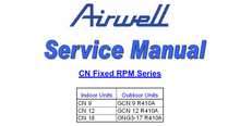 Load image into Gallery viewer, AIRWELL CN9 CN FIXED RPM SERIES SERVICE MANUAL BOOK IN ENGLISH AIR CONDITIONERS