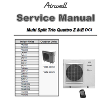 Load image into Gallery viewer, AIRWELL DLF018 YAZ3 24 DCI YAZ4 30 DCI MULTI SPLIT TRIO QUATTRO Z AND E DCI SERVICE MANUAL BOOK IN ENGLISH AIR CONDITIONERS