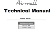 Load image into Gallery viewer, AIRWELL DUO N SERIES TECHNICAL MANUAL BOOK IN ENGLISH HEAT PUMP AIR CONDITIONERS