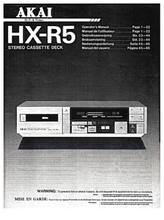 Load image into Gallery viewer, AKAI HX-R5 OPERATOR'S MANUAL BOOK IN ENGLISH STEREO CASSETE DECK