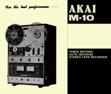 Load image into Gallery viewer, AKAI M-10 OPERATOR'S MANUAL BOOK IN ENGLISH 3 MOTORS AUTO REVERSE 4 TRACK STEREO TAPE RECORDER