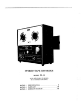 Load image into Gallery viewer, AKAI M-11 M-11D SERVICE MANUAL BOOK IN ENGLISH STEREO TAPE RECORDER