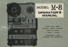 Load image into Gallery viewer, AKAI M-8 OPERATOR'S MANUAL BOOK IN ENGLISH 4 TRACK STEREO TAPE RECORDER