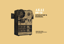 Load image into Gallery viewer, AKAI M-9 OPERATOR'S MANUAL BOOK IN ENGLISH CROSS FIELD HEAD FOUR TRACK STEREOPHONIC TAPE RECORDER