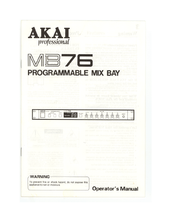 Load image into Gallery viewer, AKAI MB76 OPERATOR'S MANUAL BOOK IN ENGLISH PROGRAMMABLE MIX BAY
