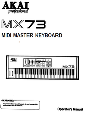 Load image into Gallery viewer, AKAI MX73 OPERATOR'S MANUAL BOOK IN ENGLISH MIDI MASTER KEYBOARD