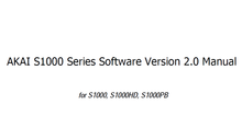 Load image into Gallery viewer, AKAI S1000 SERIES S1000HD S1000PB OPERATOR'S MANUAL BOOK IN ENGLISH STEREO DIGITAL SAMPLER