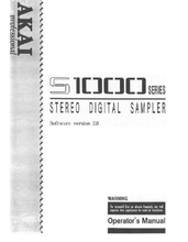 Load image into Gallery viewer, AKAI S1000 SERIES S1000HD S1000PB OPERATOR'S MANUAL BOOK IN ENGLISH STEREO DIGITAL SAMPLER