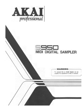Load image into Gallery viewer, AKAI S950 OPERATOR'S MANUAL BOOK IN ENGLISH MIDI DIGITAL SAMPLER