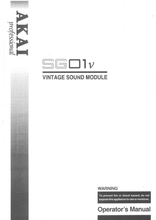Load image into Gallery viewer, AKAI SG01v OPERATOR'S MANUAL BOOK IN ENGLISH VINTAGE SOUND MODULE