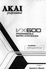 Load image into Gallery viewer, AKAI VX-600 OPERATOR'S MANUAL BOOK IN ENGLISH PROGRAMMABLE MATRIX SYNTHESIZER