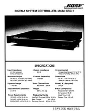 Load image into Gallery viewer, BOSE CSC-1 SERVICE MANUAL BOOK IN ENGLISH CINEMA SYSTEM CONTROLLER