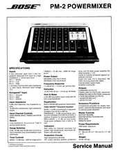 Load image into Gallery viewer, BOSE PM-2 SERVICE MANUAL BOOK IN ENGLISH POWERMIXER